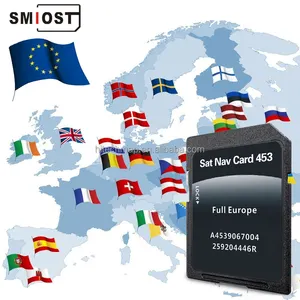 SMIOST Maps GPS Software Navig Memorial Carte 16GB CID SD Card for Smart 453 Mit Cool Europe 2023