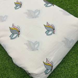 Telas de algodón bordado trabajo Kurti tela hecha a mano producto a granel personalizado - Product Image 2