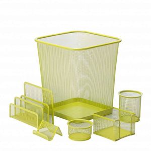 Fournitures de bureau et scolaires, ensemble de rangement de bureau en fil métallique, 6 pièces, ensemble de bureau en maille, ensemble de papeterie - Product Image 3
