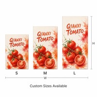 Op maat gemaakte bedrukte stevige geschenkverpakking voor premium kersentomaten, aquarelontwerp deksel en bodem, groothandel