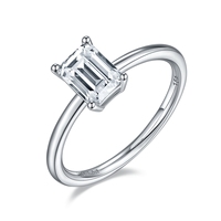 <strong>Best</strong> <strong>Selling</strong> Items Sophisticated Moissanite Rings 1ct Emerald Cut Moissanite Ring for Women Girl Accessories <strong>Jewelry</strong>