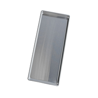 Plateau de service en acier inoxydable en gros, petites tailles, plateau rectangulaire pour la cuisson, plateau alimentaire, plateau à pain, plateau à biscuits, plaque à pâtisserie pour four