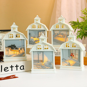 Lámpara de <span class=keywords><strong>mesa</strong></span> con luz nocturna de estilo Ins, Pintura transparente, candelabro de luz solar LED sin llama, adorno pequeño <span class=keywords><strong>para</strong></span> decoración de ambiente - Product Image 2