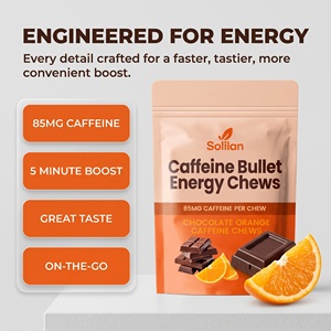 Gomitas Energéticas de Chocolate y Naranja con 85 mg de Cafeína, Masticables para Mejorar la Resistencia en Ciclismo y Deportes - Product Image 4