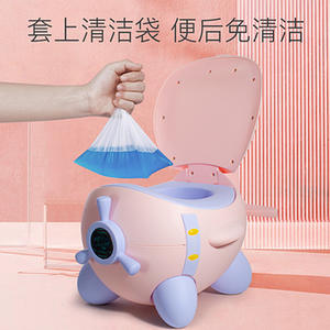 Asiento de entrenamiento para ir al baño para bebés, personalizado, con diseño de avión, portátil, de plástico, para niños, con diseño de dibujos animados, material PP PU - Product Image 4