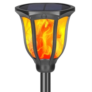 96 led không thấm nước nhấp nháy vườn cỏ đèn trang trí ngoài trời đèn năng lượng mặt trời ngọn lửa ngọn đuốc đèn cho sân đường phố pathway patio - Product Image 4