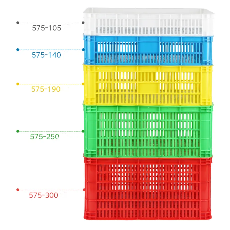 hot sell stackable wire baskets large large plastic storage Durable Folding Baskets Vented Collapsible Plastic Crate