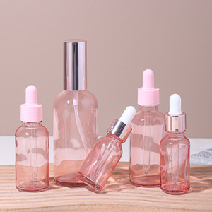 Botellas de Spray de Vidrio Rosa de 5-100 ml con Logotipo Personalizado, con Bomba Dorada Rosa, Atomizadores de Cosméticos Recargables - Product Image 5