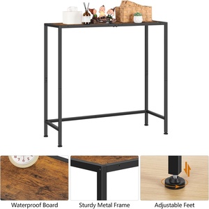 Bảng điều khiển Bảng hẹp lối vào bảng, bàn sofa công nghiệp với kệ, lối vào bảng cho phòng khách - Product Image 3