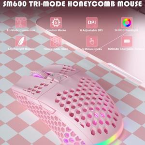 Ratón para Juegos con Cable SOLAKAKA SM900 con Iluminación RGB Honeycomb Hollow, de Buena Calidad, para Computadora y Oficina - Product Image 2