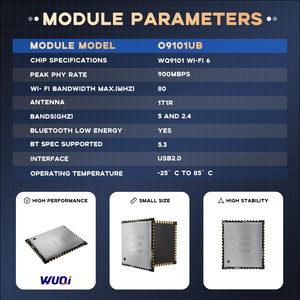 Módulo <span class=keywords><strong>Receptor</strong></span> Bluetooth O9101UB WiFi 6 900Mbps USB2.0 2.4G/5G Doble Banda BT5.3 BLE <span class=keywords><strong>Audio</strong></span> para PC - Product Image 3