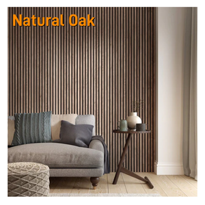 Pannelli Acustici a Listelli in Legno di Alta Qualità con Impiallacciatura Mobile in Rovere Naturale per Decorazione di Interni - Product Image 2