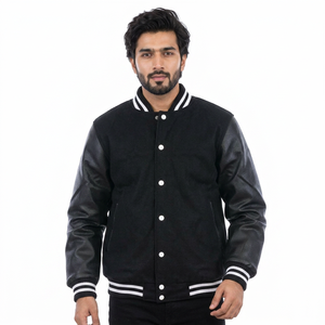 2025 Wholesale High Quality New Arrival Custom <b>Men</b> Letterman Jacket College Jacket Baseball Leather Varsity Jacket for <b>Men</b> - Product Image 1