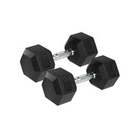 Ensemble d'haltères hexagonales en caoutchouc de haute qualité avec noyau en fonte sans poids pour la musculation et l'utilisation avec un support d'haltères