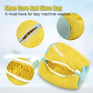 Portable Travel Chenille Mesh Storage Shoe Cleaning Bag Tear Resistant Washing <b>Machine</b> Bag Multifunction Modern - Product Image 3