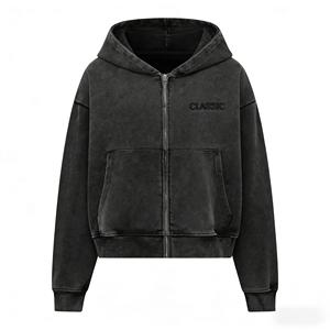 Proveedor de Ropa OEM: Sudaderas con Capucha de Estilo Urbano, Sudadera con Capucha de Aspecto Desgastado a la Moda, Venta al por Mayor - Product Image 1