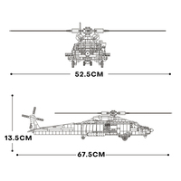 BigWheel HH-60J avions jouet éducatif blocs de construction ensemble 1137 pièces jeu en plastique pour