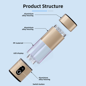 6000ppb <span class=keywords><strong>H2</strong></span> thông minh chai xách tay Hydrogen nước giàu Máy phát điện với công nghệ pem điện nguồn Hydrogen cốc nước - Product Image 3