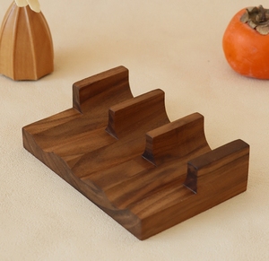 <span class=keywords><strong>Plateau</strong></span> en forme de U en métal et bois durable Rouleau à main Sushi Français Taco Porte-rouleau <span class=keywords><strong>Plateau</strong></span> à oursins Plats de fête Supports de rangement - Product Image 6