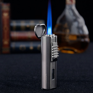 Briquet à cigares triple allumage coupe-vent portable à gaz pour usage extérieur - Product Image 1