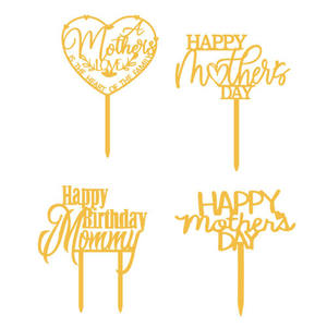 Décoration de gâteau de fête des mères en acrylique pour femmes - Product Image 5