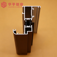 Profilé d'extrusion en aluminium à effet bois, cadre décoratif à rupture de pont thermique pour fenêtres et portes résidentielles à battants et coulissantes