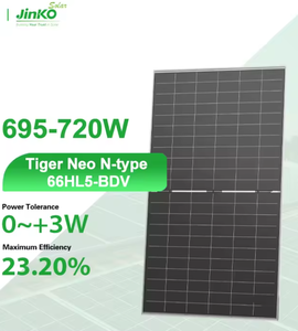 Paneles Solares Bifaciales de Doble Vidrio Jinko Solar Photovoltaic Tiger Neo Tipo N 66HL5-BDV 700W 705W 710W para Proyectos Solares - Product Image 1