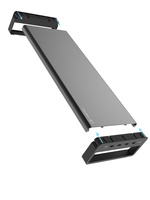 Support de moniteur USB à 8 ports, rehausseur de bureau en aluminium de qualité supérieure, plateforme de base pour écran d'ordinateur, étagère pour bureau