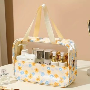 Bolsa de cosméticos transparente con estampado, impermeable, portátil, de gran capacidad, para baño, viaje, 1 ud. - Product Image 6
