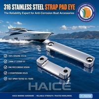 Sangle de fixation marine en acier inoxydable 316 avec boucle de 25 mm pour yacht et bateau, accessoires de quincaillerie