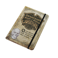 Carnet personnalisé à couverture rigide rétro artistique avec coin arrondi et marque-page rubans pour papeterie professionnelle et scolaire
