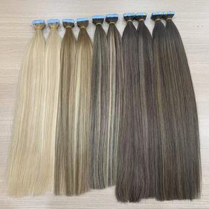 Extensiones de Cabello Humano Brasileño 100% de Una Sola Capa, Precio al por Mayor, Buena Calidad, Extensiones de Cabello Liso Sedoso con Cinta Adhesiva, 100g por Paquete - Product Image 6