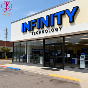 Letrero Metálico de Acero Inoxidable 304 Antioxidante, Letrero Luminoso con Logotipo Empresarial, Letrero LED para Instituto, Clínica, Estudio - Product Image 1