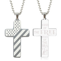 Collier pendentif croix chrétienne religieuse en acier inoxydable plaqué or avec chaîne à maillons pour enfants, femmes, hommes, unisexe, anniversaire