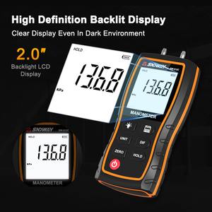 Manómetro Digital Sndway SW-512C, Medidor de Presión de Aire Profesional, Detector Diferencial, Kit de Herramientas con Medidor de 103.42 Kpa - Product Image 5