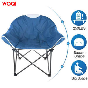 Chaise pliante Woqi 22x22x35,4 pouces, structure en aluminium, tissu Oxford bleu marine, chaise de camping de jardin, ronde, portable, stable - Product Image 4
