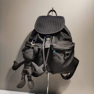 Nylon Ba lô Trọng lượng nhẹ không thấm nước Unisex Đen du lịch Ba lô - Product Image 4