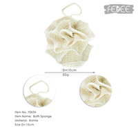 Eco-Friendly 40g Options Pouf de Bain en Maille Ramie Éponge de Bain de Douche Naturelle avec Corde de Suspension Pratique