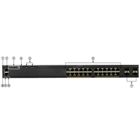 Nuevo Switch Gigabit POE de 24 Puertos Serie 3650 WS-C3650-24PS-S, 4X1G Uplink, Base IP, Capa 3