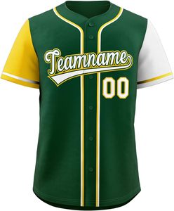 Camiseta de uniforme de calle personalizada para adultos, camiseta de béisbol con botones y mangas cortas, conjuntos de números de nombre cosidos - Product Image 3