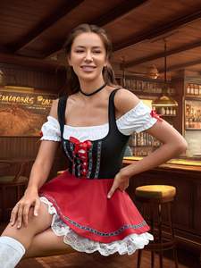 Costumi Oktoberfest donne Sexy Cosplay Halloween Dirndl abiti da cameriera per il carnevale bavarese Festival - Product Image 3