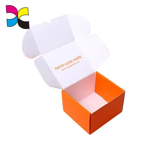 Venta precio razonable caja de envío corrugado naranja embalaje corrugado envío caja de cartón de papel