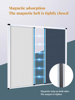 Moustiquaire occultante plissée moderne pour fenêtre/porte, design nid d'abeille, couleur noire