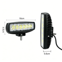 6.3Inch 18W 1200lm Mini LED Work Light Bar IP68 Waterproof 12-48V Auxiliary Driving Lamp for Offroad Car Truck Forklift