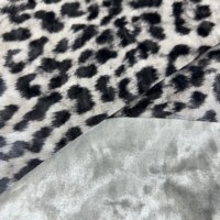 Tissu en velours léopard imprimé sur mesure pour robe de fille - Haute qualité 97% polyester 3% élasthanne extensible poids moyen vêtement jouet