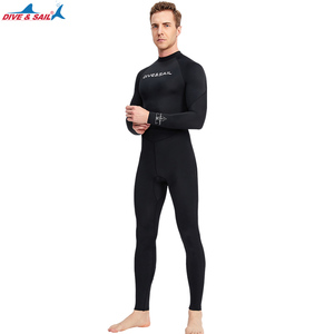 कूदो और पाल पुरुषों तेजी से सूखी एक टुकड़ा Rashguard लंबी आस्तीन वापस ज़िप सर्फ तैरना गीला सूट विरोधी यूवी डाइविंग सर्फिंग स्विमिंग जल्दबाज गार्ड - Product Image 4