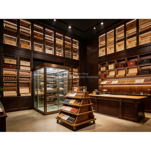 Humidor para Cigarros con Estantes <span class=keywords><strong>de</strong></span> Cedro Español, Humidor <span class=keywords><strong>de</strong></span> Doble Puerta para Exhibición <span class=keywords><strong>de</strong></span> Cigarros - Product Image 4