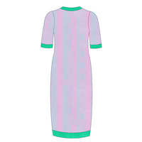 OEM Personnaliser sur la base de photos et d'échantillons Zeta Femmes Sororité Robe en tricot Couleur bonbon Bloqué Jacquard Robe pull