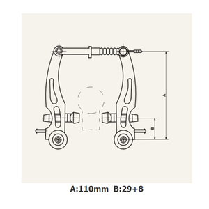 Freio de Alumínio para Bicicletas de Montanha - Peças de Bicicleta Duráveis com Freio V de Ação por Cabo - Product Image 4