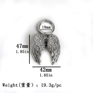 All'ingrosso Punk <span class=keywords><strong>Angel</strong></span> <span class=keywords><strong>Wings</strong></span> in metallo fibbia per scarpe Cool grandi ali staccabili Martin fibbia charm scarpe accessori - Product Image 5